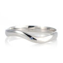 結婚指輪 マリッジリング プラチナ 甲丸 ウエーブ 天然石 サファイア【楽ギフ_包装】 末広 【今だけ代引手数料無料】