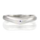 結婚指輪 マリッジリング プラチナ つや消し マット 甲丸 V字 天然石 サファイア【楽ギフ_包装】 末広 【今だけ代引手数料無料】