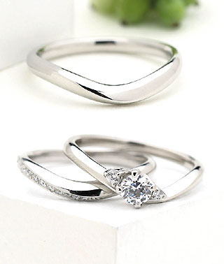 ( Brand Jewelry fresco ) プラチナ ダイヤモンドリング（婚約指輪・結婚指輪）エンゲージ マリッジ セット 3本【楽ギフ_包装】 末広 楽天スーパーSALE【今だけ代引手数料無料】