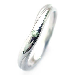 ( 8月誕生石 ) Pt ペリドットペアリング（特注サイズ）【楽ギフ_包装】 末広 【今だけ代引手数料無料】