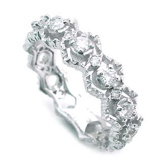 指先を飾るおしゃれなダイヤモンドリングPt ダイヤモンドデザインリング【2006SUEHIRO】