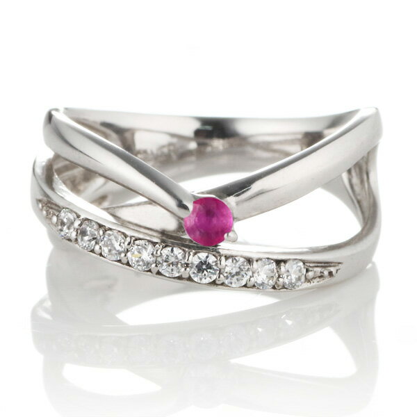 バースディスィートテンリングスィートテンプラチナ ルビー・ダイヤモンドリング【2006SUEHIRO】