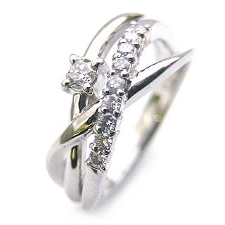 スイート エタニティ ダイヤモンド 10 個 プラチナ ダイヤモンドリング 結婚 10周年記念【楽ギフ_包装】 末広 【今だけ代引手数料無料】