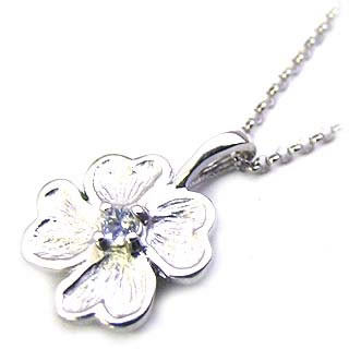 オシャレなリバーシブル・バースディペンダントムーンストーンペンダント( 6月誕生石・クローバ...