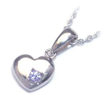 タンザナイト ネックレス タンザナイト ( 12月誕生石 ) シルバー タンザナイトペンダントネックレス（ハートモチーフ）【楽ギフ_包装】【DEAL】 末広 【今だけ代引手数料無料】