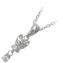 幸せを招く猫モチーフ ( 4月誕生石 ) シルバー ダイヤモンドペンダントネックレス【楽ギフ_包装】【DEAL】 末広 【今だけ代引手数料無料】(4)