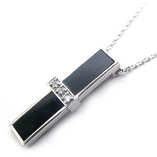 Brand Jewelry et toi( Brand Jewelry et toi ) K18ホワイトゴールド オニキス・ダイヤモンドペ...