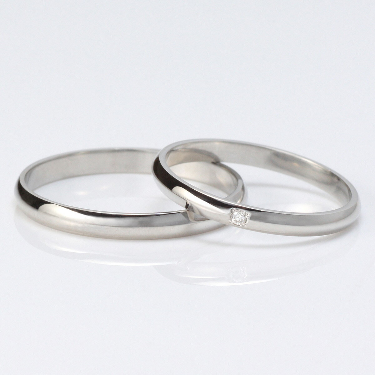 結婚指輪 マリッジリング ペアリング プラチナ ダイヤモンド 2本セット 【楽ギフ_包装】 末広 【今だけ代引手数料無料】
