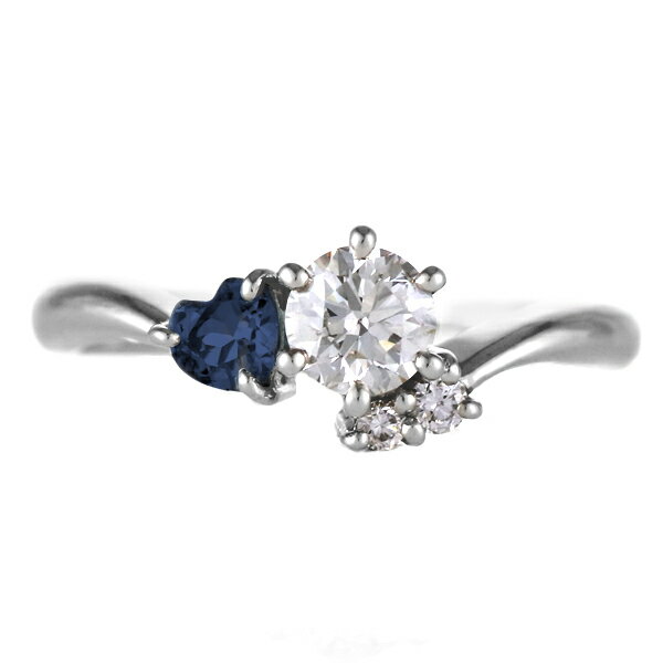 婚約指輪 ダイヤモンド プラチナリング 一粒 大粒 指輪 エンゲージリング 0.4ct プロポーズ用 レディース 人気 ダイヤ 刻印無料 9月 誕生石 サファイア【楽ギフ_包装】 末広 【今だけ代引手数料無料】