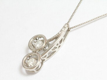 CROSSFOR(クロスフォー) 新品!ネックレス FTW-0876 ダンシングストーン さくらんぼ ダイヤモンド 0.18ct 計0.02ct 18金ホワイトゴールド(K18WG) 【新品】 ジュエリー netshop【201886】