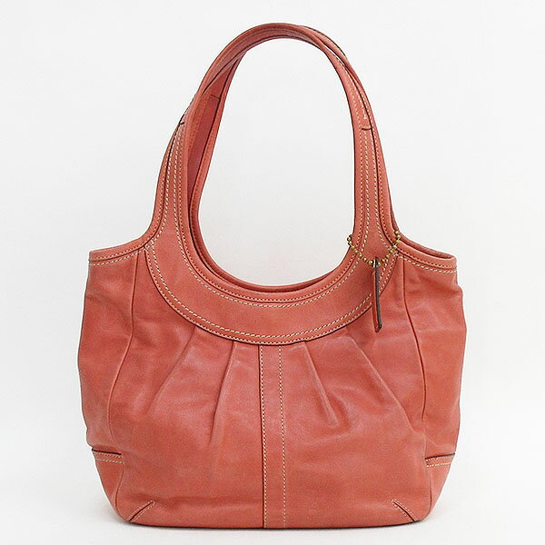 COACH(コーチ) トートバッグ ショルダー 12240 サーモンピンク レザー【ブランドバッグ】 【中古】 netshop【2020130】のサムネイル