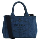 PRADA(プラダ) カナパ 2WAYバッグ トート ロングショルダー 斜め掛け 1BG439 青 ブルー デニム【ブランドバッグ】 【中古】 netshop