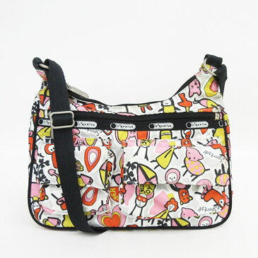 LeSportsac（レスポートサック） ロングショルダーバッグ 斜め掛け 白 ホワイト ナイロン/ 【ブランドバッグ】【中古】nb netshop