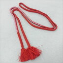 帯締め 着物 きもの 赤色×薄桃色 【リサイクル 着物】【中古】 all shop hd