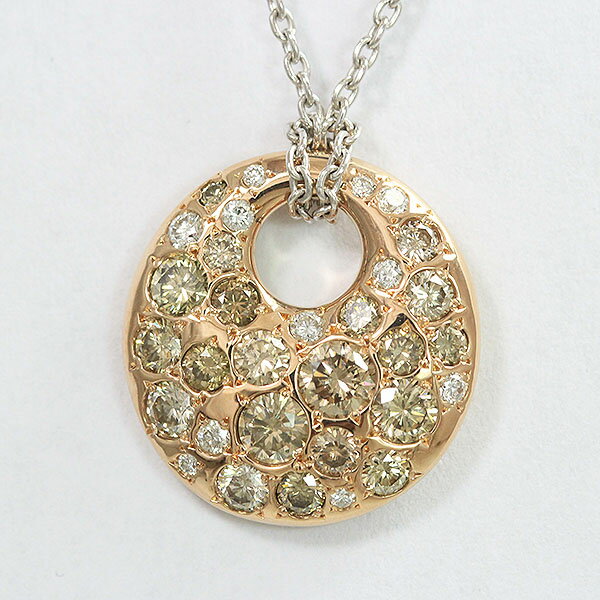 Kashikey(カシケイ) メランジェ ネックレス コードネックレス付き ブラウンダイヤモンド 計1.00ct 18金イエローゴールド(K18YG)/18金ホワイトゴールド(K18WG)/18金ピンクゴールド(K18PG) 【中古】ブランド ジュエリー 【新品仕上げ済み】 netshopのサムネイル