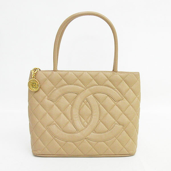 CHANEL(シャネル) 復刻版トートバッグ ベージュ キャビアスキン【ブランドバッグ】 【中古】 netshopのサムネイル