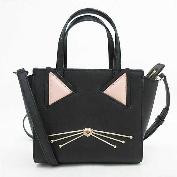kate spade(ケイトスペード) ねこ 2WAYバッグ ハンド ロングショルダー 斜めがけ WKRU4657 黒 ブラック / 【ブランドバッグ】【中古】nb netshop【2023719】のサムネイル