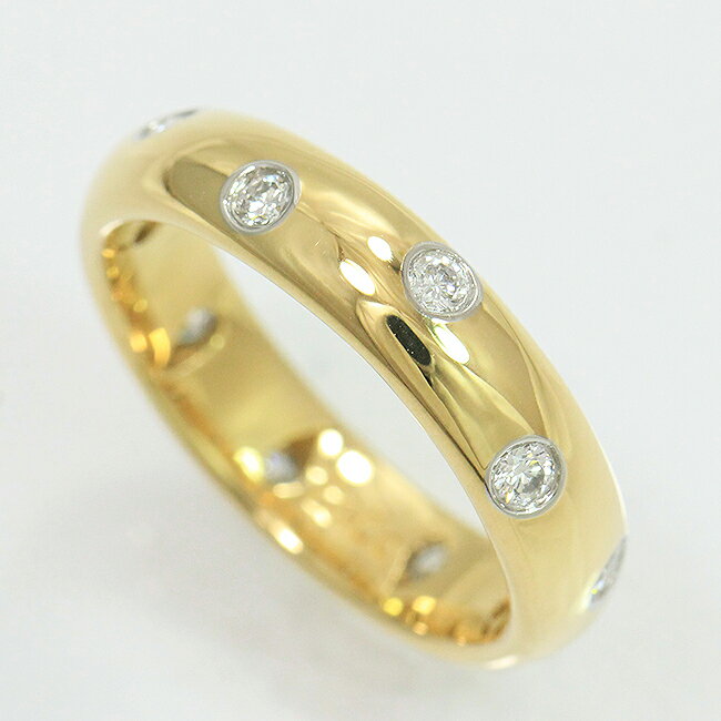 Tiffany&Co.(ティファニー) ドッツリング ダイヤモンド 7.5号 18金イエローゴールド(K18YG)/プラチナ(Pt950) 【中古】ブランド ジュエリー 【新品仕上げ済み】 netshop【202383】のサムネイル