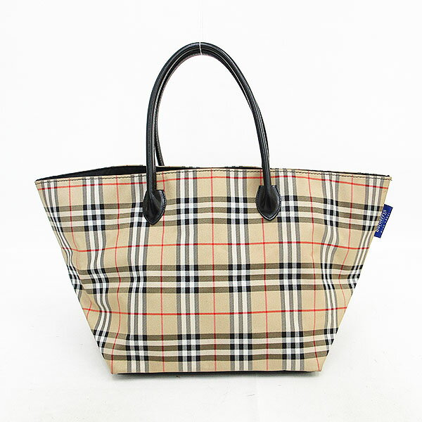 BURBERRY BLUE LABEL(バーバリーブルーレーベル) チェック トートバッグ/ハンドバッグ ベージュ ナイロン【ブランドバッグ】 【中古】 netshopのサムネイル