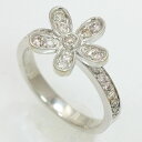リング フラワー ダイヤモンド 計0.38ct 6.5号 18金ホワイトゴールド(K18WG) 【中古】 ジュエリー 【新品仕上げ済み】netshop(4)