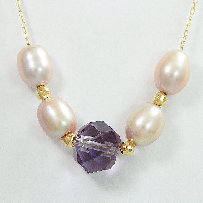 【中古】ネックレスタンスイパール淡...