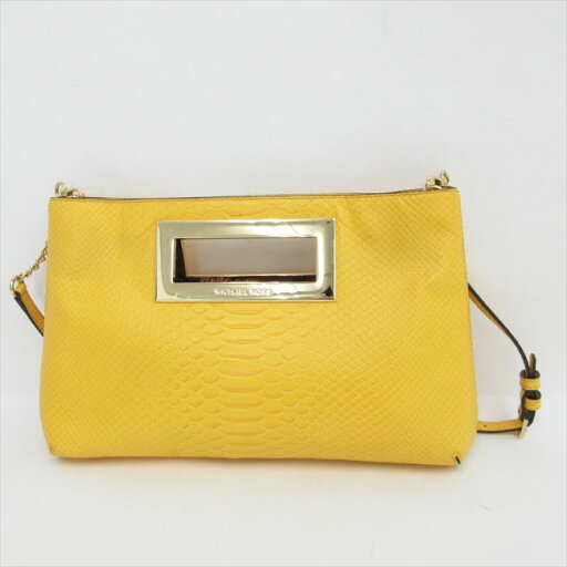 MICHAEL KORS(マイケルコース) 2WAY/ショルダーバッグ ハンド 35T7GBKC2E 黄色 イエロー パイソン型押し/ 【ブランドバッグ】【中古】nb netshop MICHAEL KORS(マイケルコース) 2WAY/ショルダーバッグ ハンド 35T7GBKC2E 黄色 イエロー パイソン型押し/ 【ブランドバッグ】【中古】nb netshop