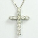 ネックレス クロス ダイヤモンド 計1.00ct プラチナ(Pt850/Pt900) 【中古】 ジュエリー 【新品仕上げ済み】netshop