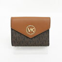 MICHAEL KORS(マイケルコース) 三つ折り財布 32S1GNME6B 茶 ブラウン PVC/ 【ブランドバッグ】【中古】nb netshop
