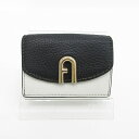 FURLA(フルラ) 三つ折り財布 白 ホワイト×黒 ブラック / 【ブランドバッグ】【中古】nb netshop