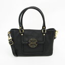 TORY BURCH(トリーバーチ) アマンダ 2WAYバッグ トート ロングショルダー 斜め掛け 黒 ブラック レザー【ブランドバッグ】 【中古】 netsh...