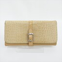 長財布 ベージュ ワニ革/ 【ブランドバッグ】【中古】nb netshop