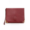 Cartier(カルティエ) マスト クラッチ セカンドバッグ ボルドー レザー【ブランドバッグ】 【中古】 netshop(4)