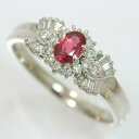 リング ルビー 0.56ct ダイヤモンド 計0.41ct 19号 プラチナ(Pt900) 【中古】 ジュエリー 【新品仕上げ済み】netshop(4)