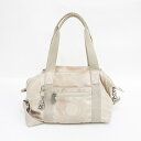 Kipling(キプリング) 2WAYバッグ トート ロングショルダー 斜め掛け ベージュ ナイロン/ 【ブランドバッグ】【中古】nb netshop