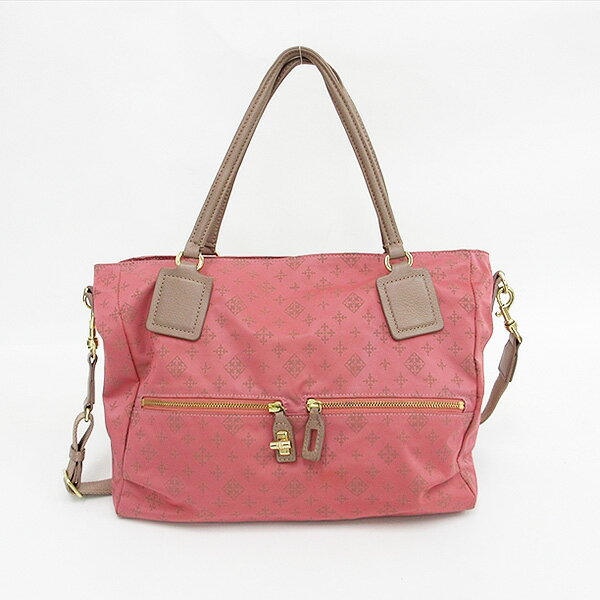 russet（ラシット） 2WAYバッグ トート ロングショルダー 斜め掛け ピンク ナイロン/ 【ブランドバッグ】【中古】nb netshop(4)