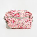 LeSportsac(レスポートサック) フラワー ロングショルダーバッグ 斜め掛け ピンク ナイロン/ 【ブランドバッグ】【中古】nb netshop