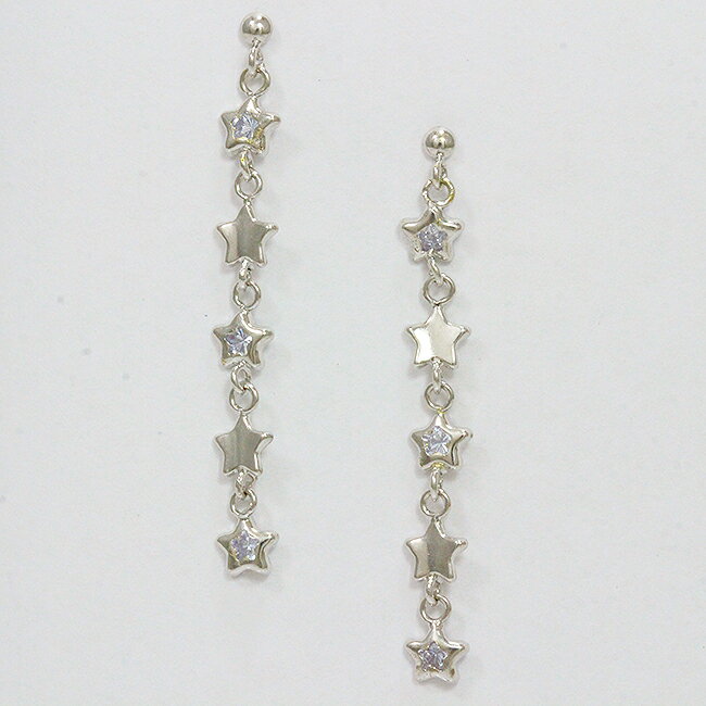 【中古】星クリスタルピアス14金ホ...