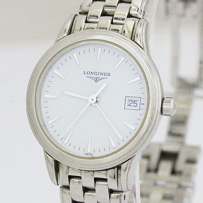 LONGINES(ロンジン) デイト L4.216.4 白文字盤 ステンレススチール(SS) クォーツ レディース 【中古】 腕時計 netshop