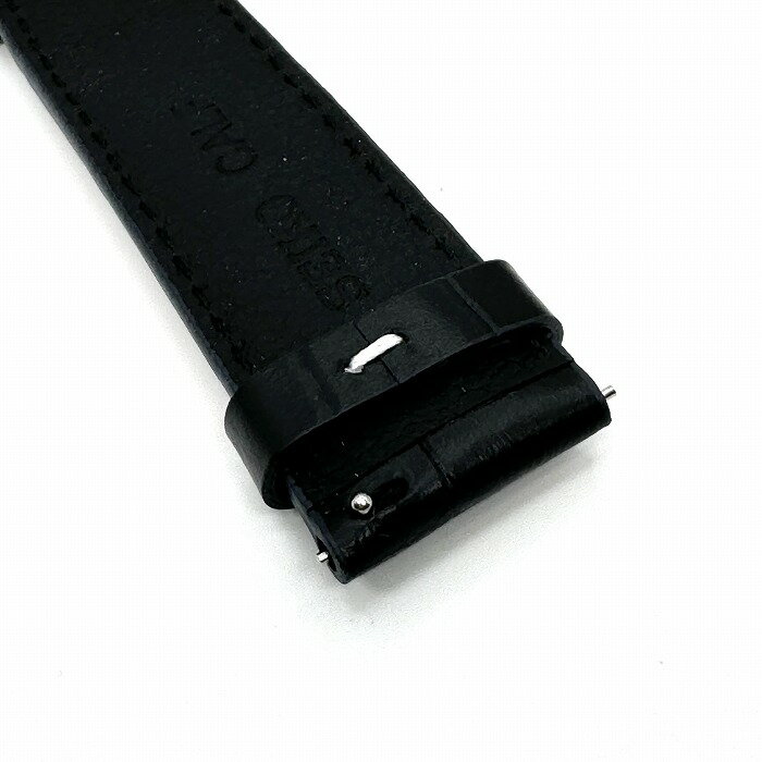 セイコー バンド 腕時計 18mm RS06S18BK 牛革ワニタケフ型押 バネ棒付き 切身厚型 新品正規品 SEIKO 黒色 送料無料