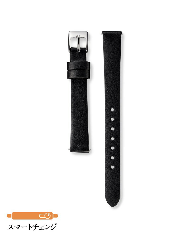 【商品詳細】SEIKO 牛革スムース (切身/ステッチ無) 品番:RS14C13BK 希望小売価格:￥4,180円(税込み) カン幅:13mm 美錠幅:10mm 厚み:約2.5mm バンド長さ:(剣先側-美錠側)110mm-65mm 素材:牛革(カーフ) 裏材:テグラン カラー:黒色 仕立て:切身 美錠色:銀 バンド情報:スマートチェンジ 【コメント】 やわらかな着け心地の牛皮革のバンドです。使いやすいパステルカラーに仕上げました。 治工具なしで付け替えが可能な、スマートチェンジでバンドの交換が安易です。 現在付いている銀色の美錠は、金色の美錠に交換できますのでご連絡下さい。 デザイン/素材が変わる場合がありますので予めご了承願います。 バンドの模様に関しましては、天然の素材を使用しておりますので画像の柄とは異なります。 模様に対しての返品交換は受け付けておりませんので予めご了承下さいませ。 ※付属部品や仕様については、改良等により予告なく変更する場合がございます。予めご了承ください。　