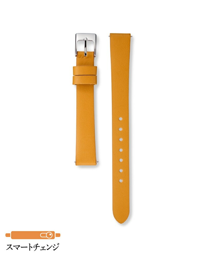 セイコー バンド 腕時計 14mm RS14C14RG 牛革スムース 切身 ステッチ無 バネ棒付き フラットタイプ 新品正規品 SEIKO オレンジ色 送料無料