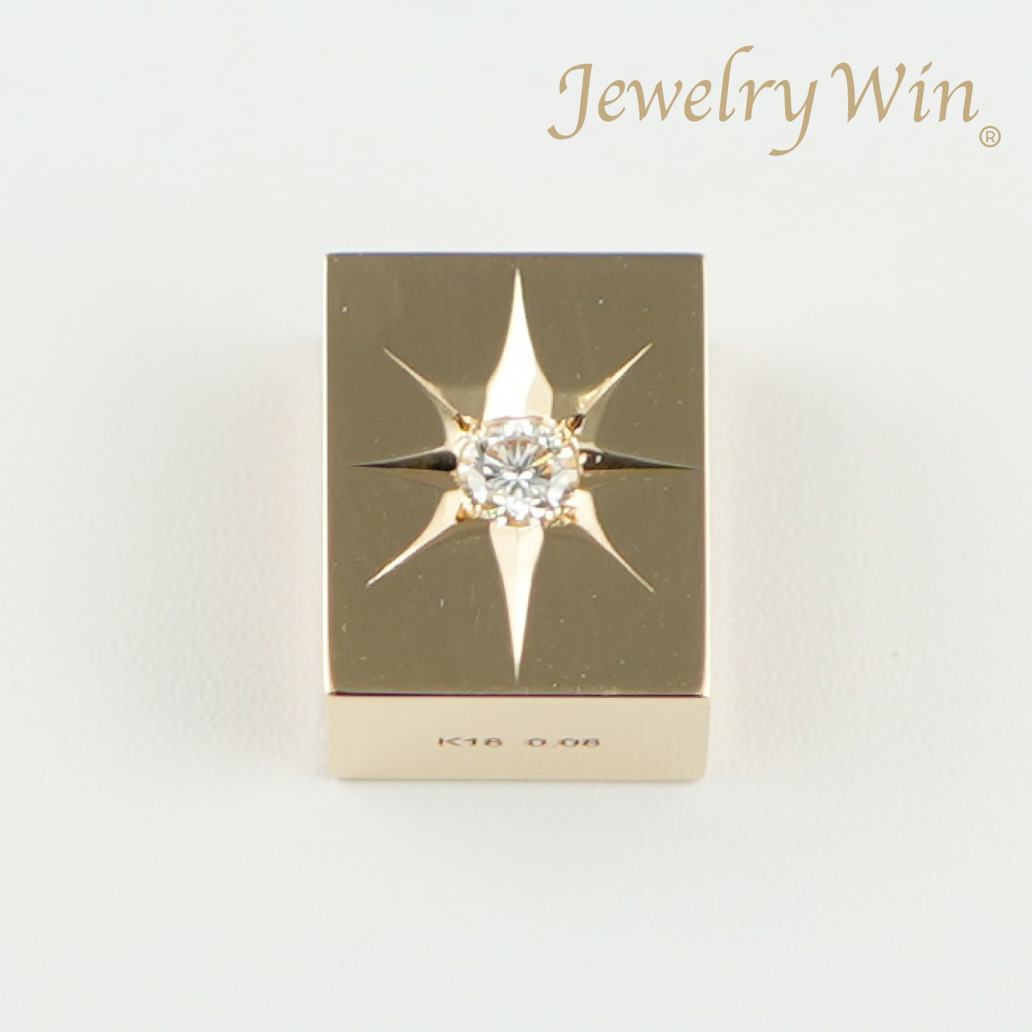 ペンダントトップ K18 ダイヤ付 (Type-CO-O) 中