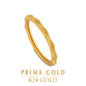 【あす楽】【当店人気商品】K24 純金 レディース ダイヤカット ピンキーリング 小指 指輪 1～5号 女性 24金 イエローゴールド ジュエリー PRIMAGOLD プリマゴールド 送料無料