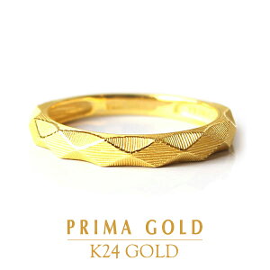 ダイヤモンドカット【純金 リング】【レディース】K24 ring ダイヤカット【太身 指輪】【旅行・デート】PRIMAGOLD プリマゴールド【送料無料】24金 純金 ゴールド ジュエリー