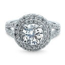 2.8ct ラウンドブリリアントカット リング 指輪 レディース ジュエリー アクセサリー プレゼントゴールド 金 シルバー シンプル ブランド k18 プラチ...
