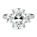 6.5カラット 大粒オーバルカット スリーストンリング（Ideal Brillinaceカット）( 誕生日 プレゼント ジュエリー 結婚記念日 ギフト jewelrycastle ギフト ジルコニア シンプル お洒落 かわいい 記念日 お祝い ご褒美 豪華 人気 指輪 大人 ゴージャス エレガント)