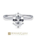 1.8ct オーバルカット ソリティア リング 指輪 レディース 女性 大人 20代 30代 40代 50代 指輪 石 ジュエリー アクセサリー プレゼントゴー...
