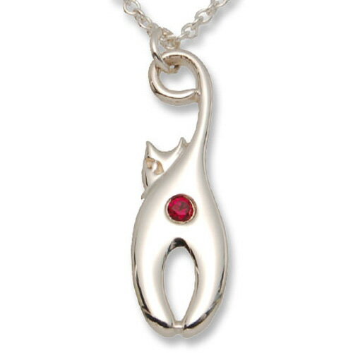 N-1Rネコペンダントスリムルビー