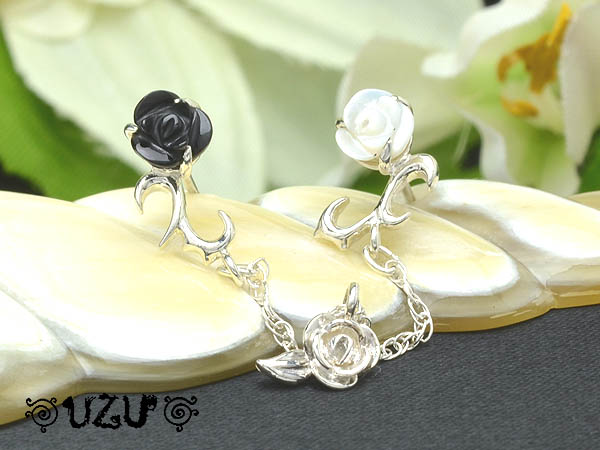 PI-0601【UZU】【ピアス】【シルバー925】【鏡面仕上げ】【OX MOP】