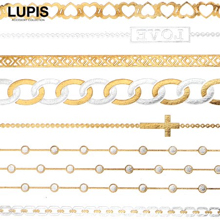 LUPIS（ルピス）『チェーンメタリックフラッシュタトゥーシール』